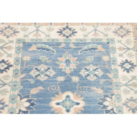 Tappeto Kazak Afghanistan bianco blu 65x171