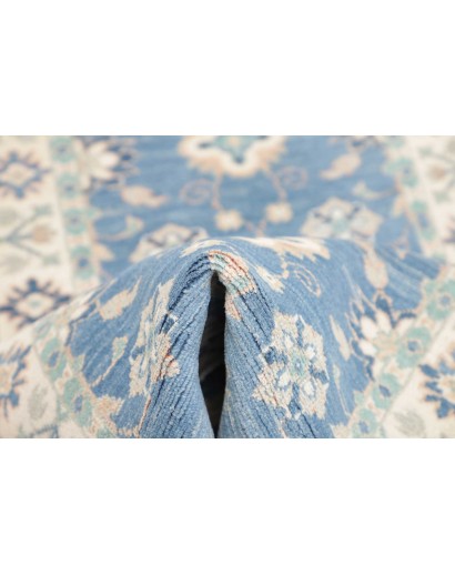 Tappeto Kazak Afghanistan bianco blu 65x171