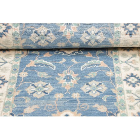 Tappeto Kazak Afghanistan bianco blu 65x171