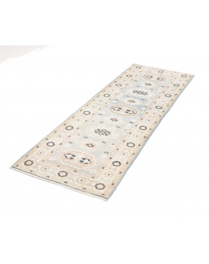 Tappeto Kazak Afghanistan bianco 63x175