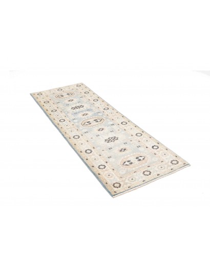 Tappeto Kazak Afghanistan bianco 63x175