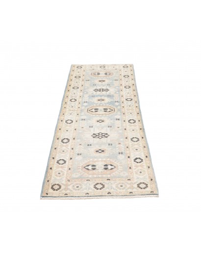 Tappeto Kazak Afghanistan bianco 63x175