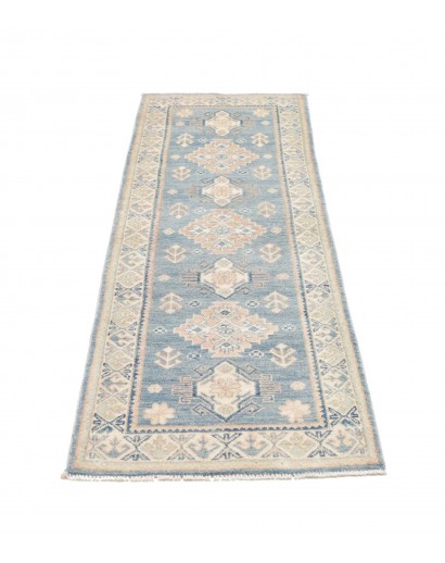 Tappeto Kazak Afghanistan bianco grigio 60x181