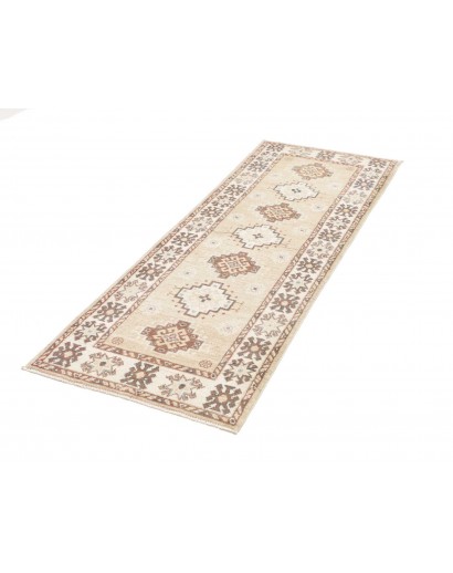 Tappeto Kazak Afghanistan bianco azzurro 64x180