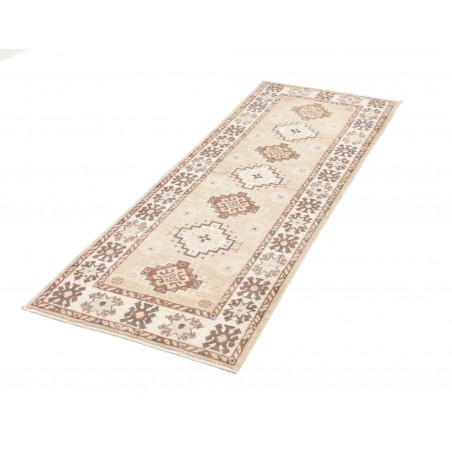 Tappeto Kazak Afghanistan bianco azzurro 64x180