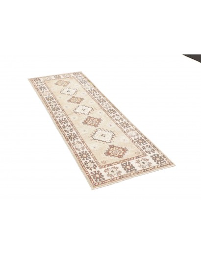 Tappeto Kazak Afghanistan bianco azzurro 64x180