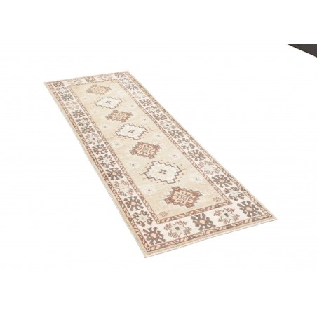Tappeto Kazak Afghanistan bianco azzurro 64x180