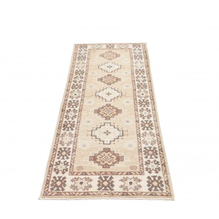 Tappeto Kazak Afghanistan bianco azzurro 64x180