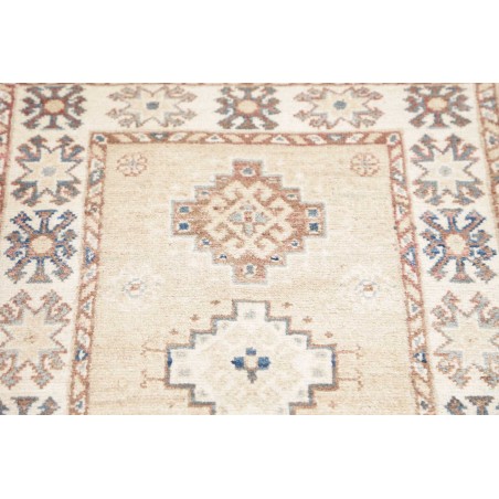 Tappeto Kazak Afghanistan bianco azzurro 64x180