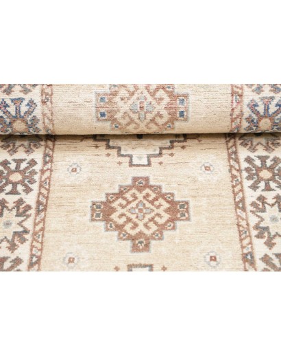 Tappeto Kazak Afghanistan bianco azzurro 64x180