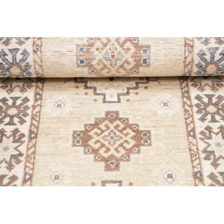Tappeto Kazak Afghanistan bianco azzurro 64x180