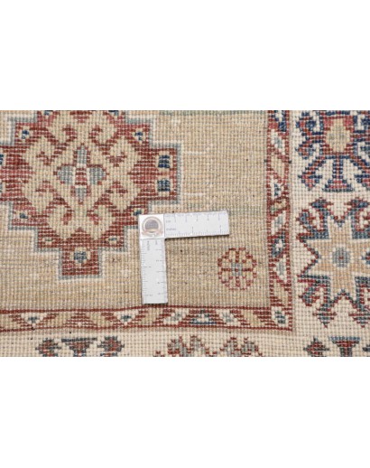 Tappeto Kazak Afghanistan bianco azzurro 64x180