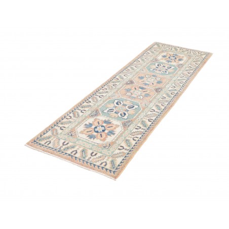 Tappeto Kazak Afghanistan bianco grigio 61x182