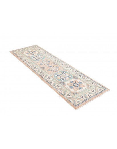 Tappeto Kazak Afghanistan bianco grigio 61x182