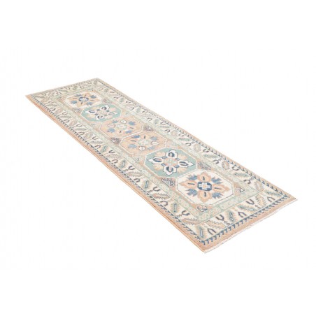 Tappeto Kazak Afghanistan bianco grigio 61x182