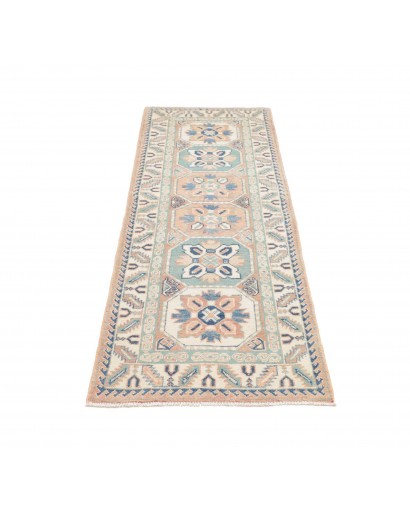 Tappeto Kazak Afghanistan bianco grigio 61x182