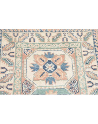 Tappeto Kazak Afghanistan bianco grigio 61x182
