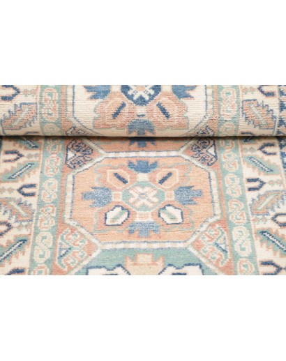 Tappeto Kazak Afghanistan bianco grigio 61x182