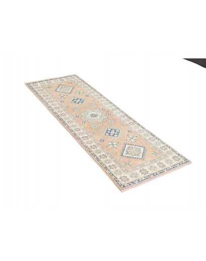 Tappeto Kazak Afghanistan bianco grigio 62x175
