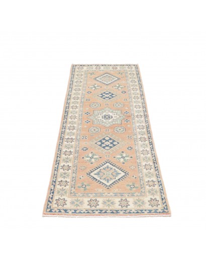 Tappeto Kazak Afghanistan bianco grigio 62x175