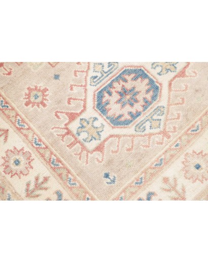 Tappeto Kazak Afghanistan bianco giallo 81x200