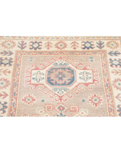 Tappeto Kazak Afghanistan bianco giallo 81x200