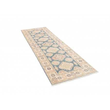 Tappeto Kazak Afghanistan bianco azzurro 82x248