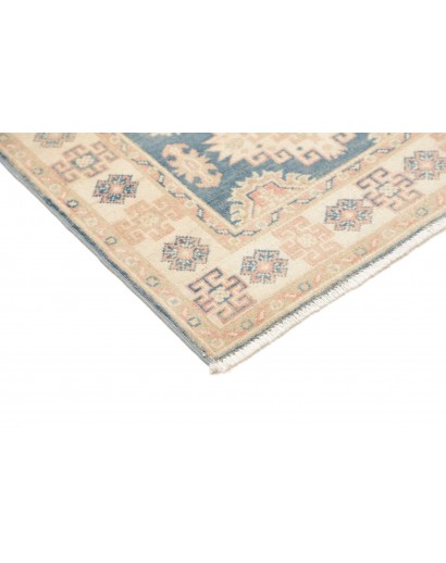 Tappeto Kazak Afghanistan bianco azzurro 82x248