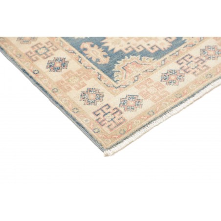 Tappeto Kazak Afghanistan bianco azzurro 82x248