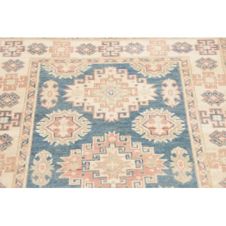 Tappeto Kazak Afghanistan bianco azzurro 82x248