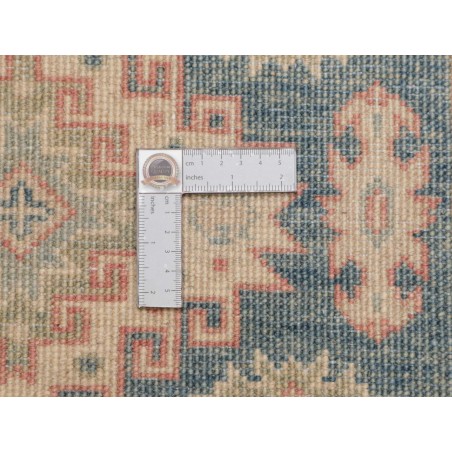 Tappeto Kazak Afghanistan bianco azzurro 82x248
