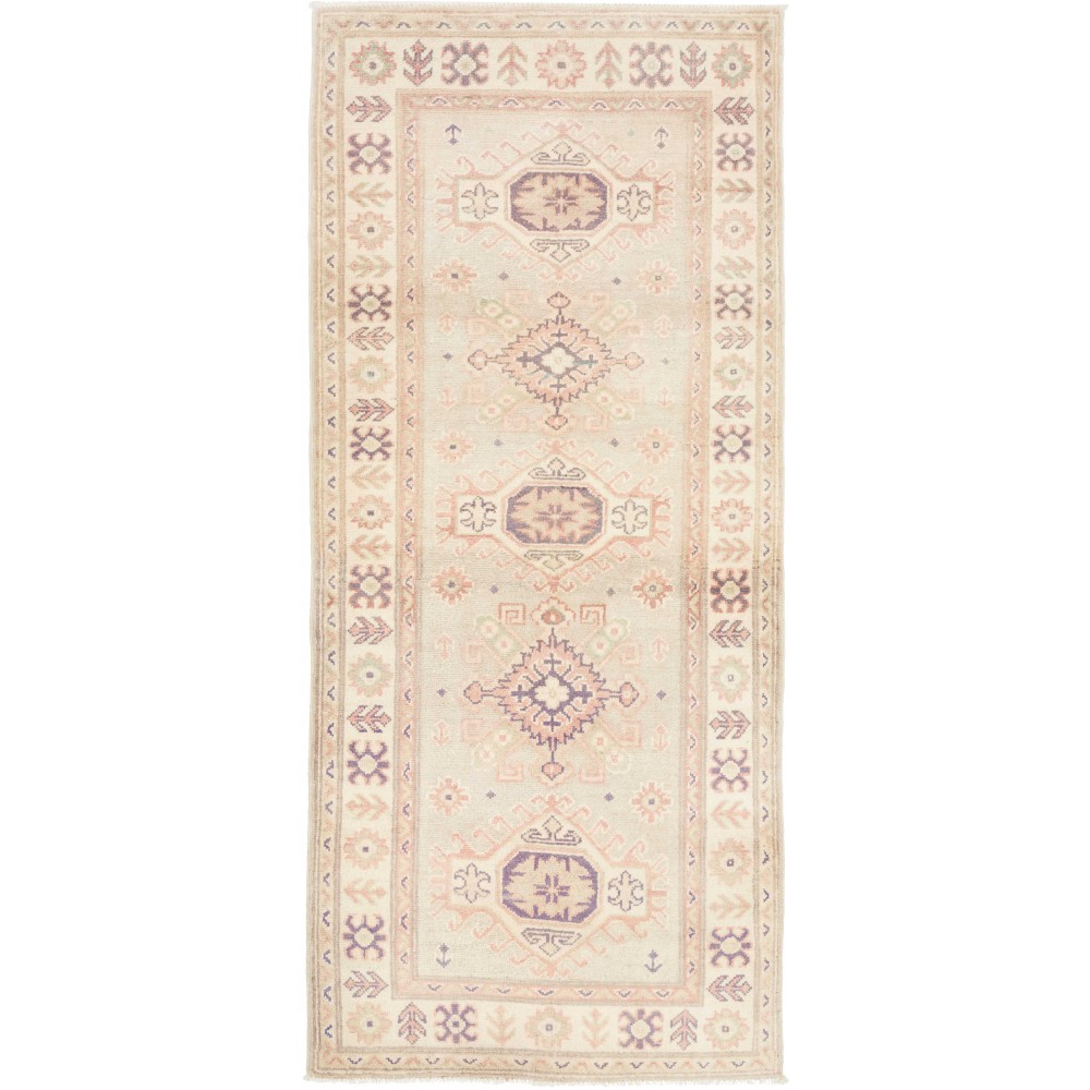 Tappeto Kazak Afghanistan giallo beige 88x198