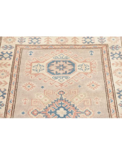Tappeto Kazak Afghanistan bianco azzurro 86x198