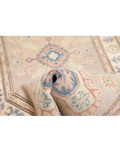 Tappeto Kazak Afghanistan bianco azzurro 86x198