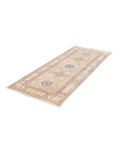 Tappeto Kazak Afghanistan bianco azzurro 86x201