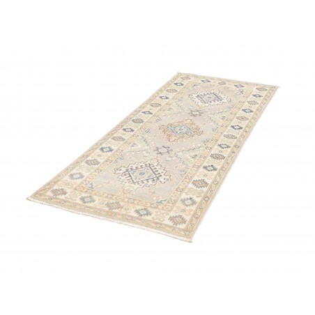 Tappeto Kazak Afghanistan bianco grigio 82x187