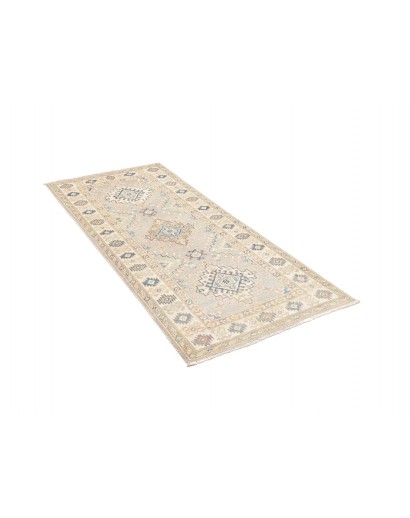Tappeto Kazak Afghanistan bianco grigio 82x187