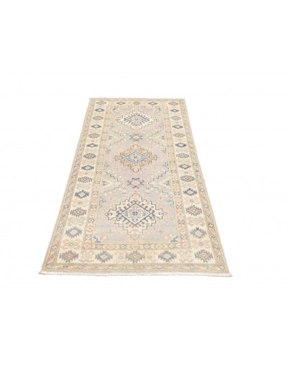 Tappeto Kazak Afghanistan bianco grigio 82x187