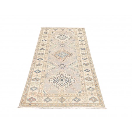 Tappeto Kazak Afghanistan bianco grigio 82x187