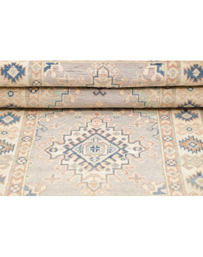 Tappeto Kazak Afghanistan bianco grigio 82x187