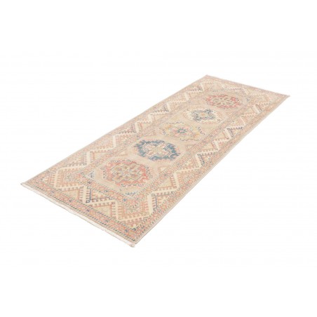 Tappeto Kazak Afghanistan bianco giallo 81x201