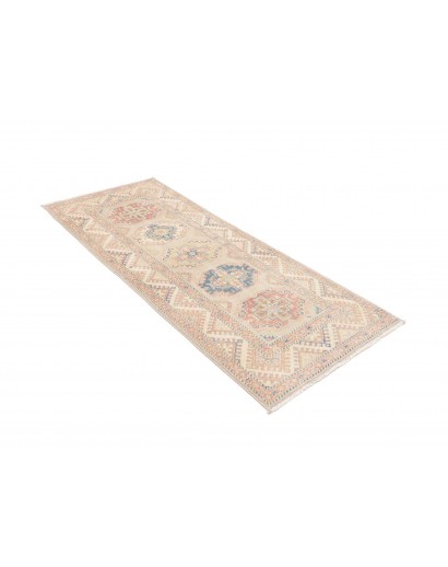 Tappeto Kazak Afghanistan bianco giallo 81x201