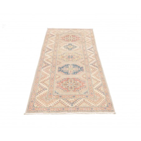 Tappeto Kazak Afghanistan bianco giallo 81x201