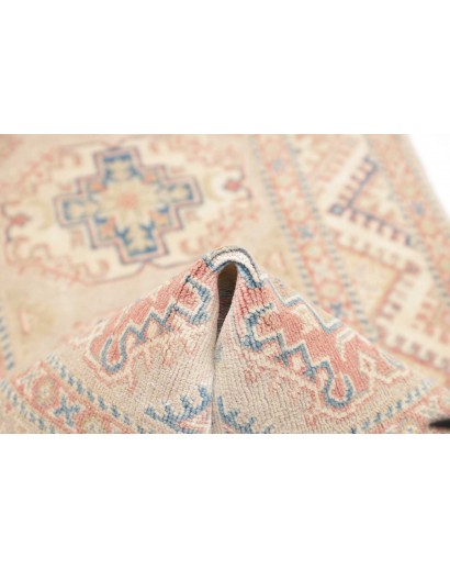 Tappeto Kazak Afghanistan bianco giallo 81x201