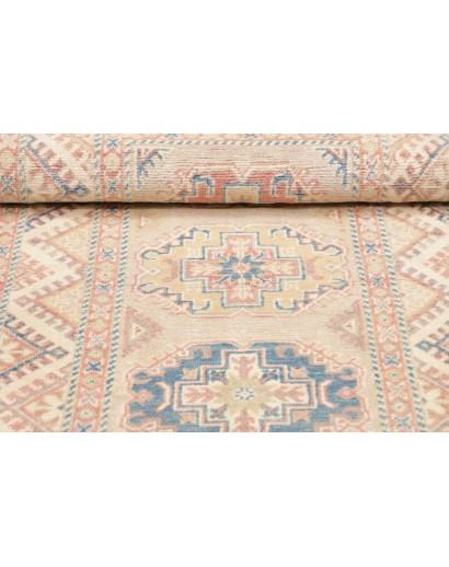 Tappeto Kazak Afghanistan bianco giallo 81x201