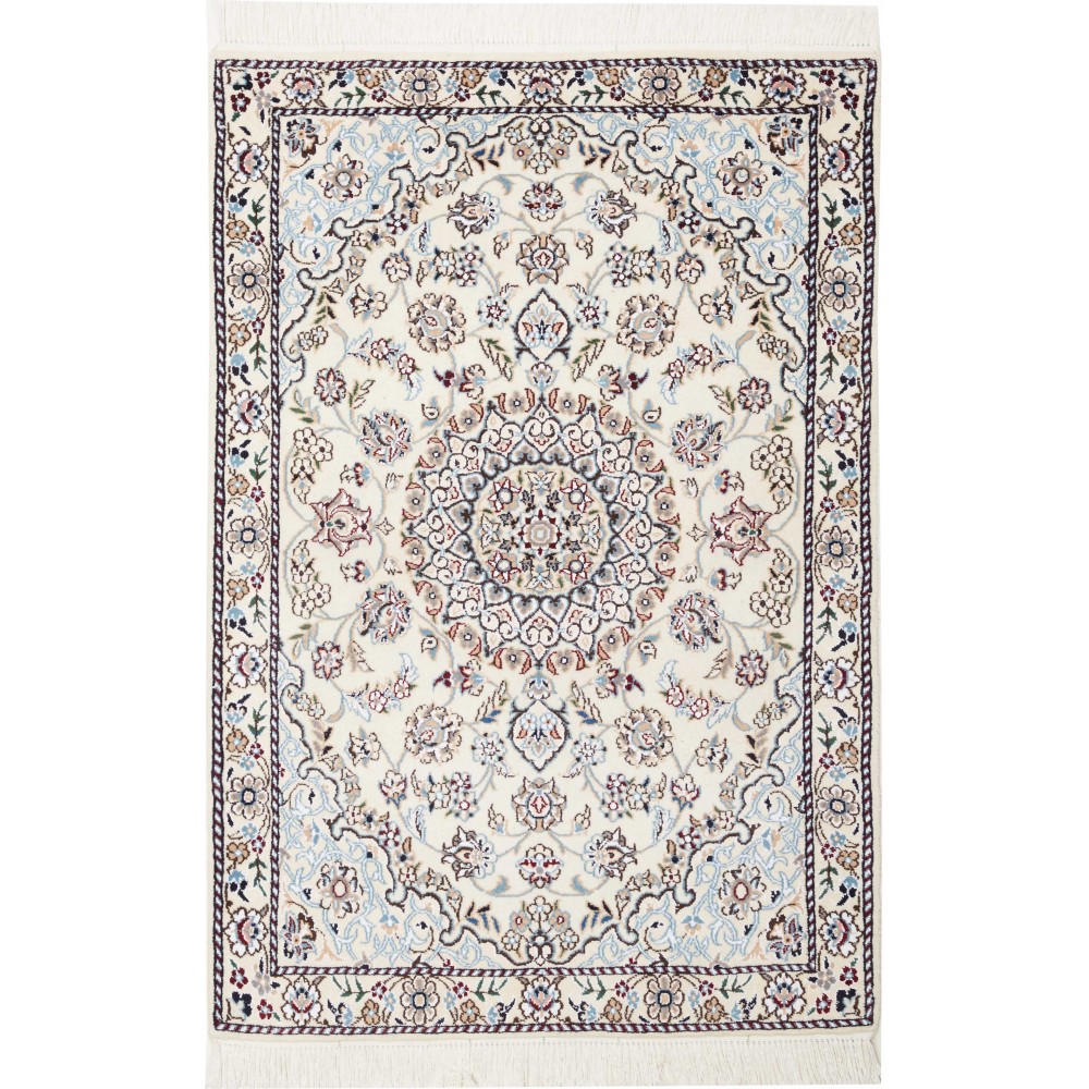 Tappeto Nain 9La Persia bianco grigio 82x120 Tappeto Nain 9La Persia bianco grigio 82x120