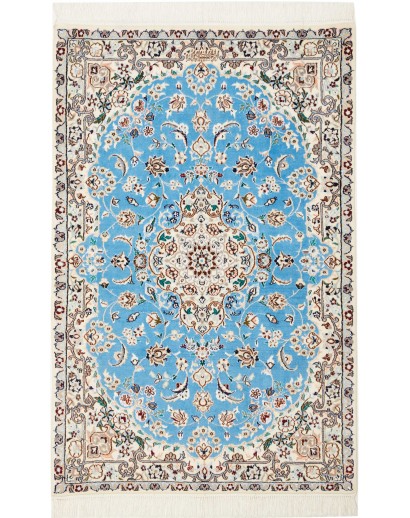 Tappeto Nain 6La Persia bianco blu 77x125