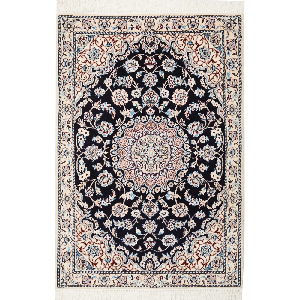 Tappeto Nain 9La Persia grigio blu 80x117 Tappeto Nain 9La Persia grigio blu 80x117