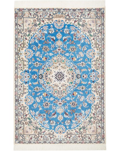 Tappeto Nain 6La Persia bianco blu 82x127