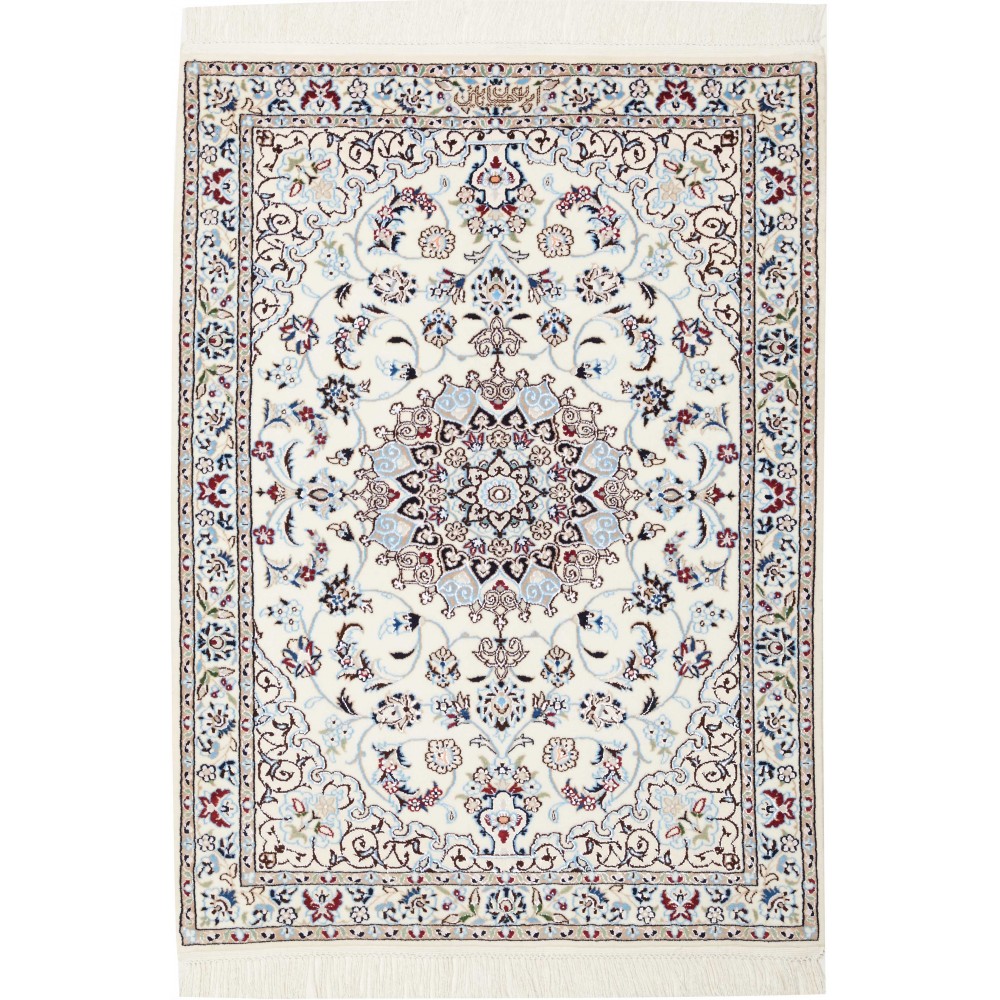 Tappeto Nain 6La Persia bianco grigio 86x120 Tappeto Nain 6La Persia bianco grigio 86x120